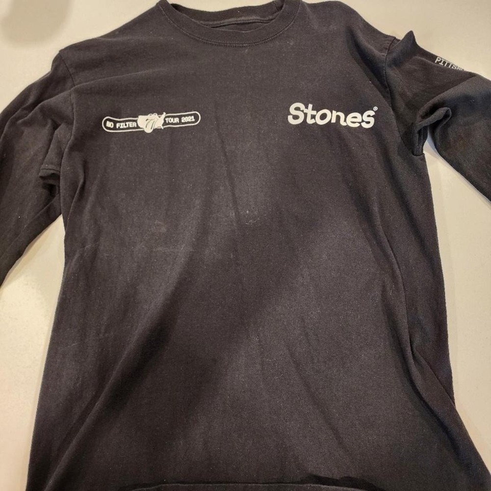 The Rolling Stones T Shirt 2021 No Filter Tour Men's Medium Long Sleeve